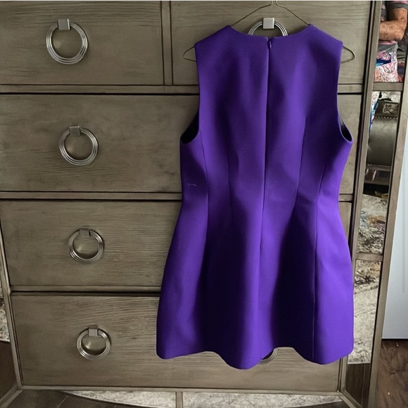 ZARA PURPLE VOLUMINOUS SHORT DRESS - Picture 7 of 10